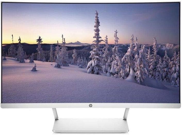 HP 27 Ecran PC incurvé Full HD 27" Argent/Blanc