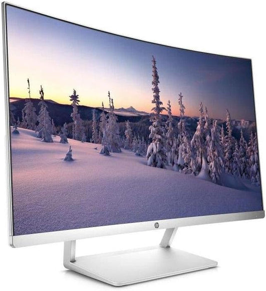 HP 27 Ecran PC incurvé Full HD 27" Argent/Blanc