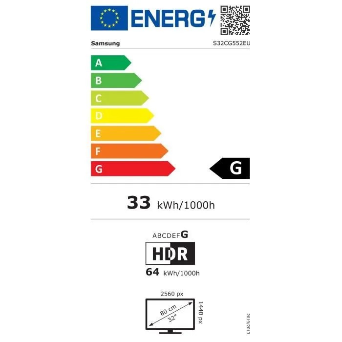 Ecran PC Samsung ODYSSEY G55C 32'' 165Hz- Garantie 2 mois